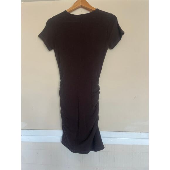 MONROW (Revolve) Super Soft Wrap Front Dress XS CASUAL COMY MINIMALIST - Picture 4 of 8